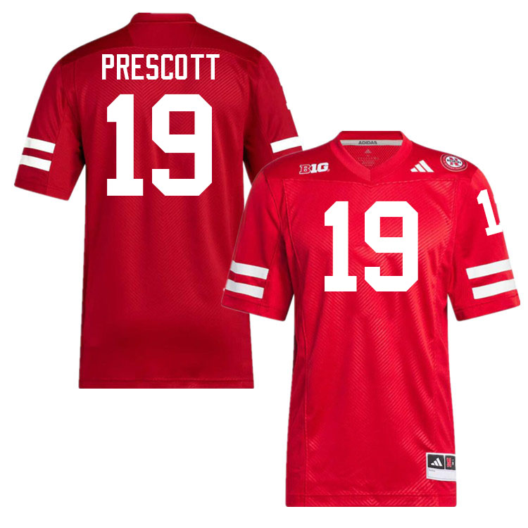 Nebraska Cornhuskers #19 Kahmir Prescott College Football Jersey Stitched-Scarlet Nebraska Cornhuskers #19 Kahmir Prescott College Football Jersey Stitched-Scarlet